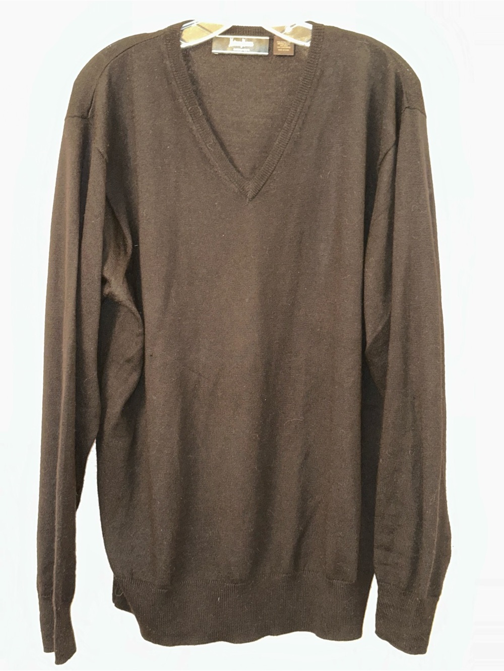 Neiman Marcus Men's V-Neck Sweater in Black
